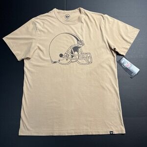 47 Mens Tan Graphic T Shirt Football Cleveland Browns Tee Top Size XXL NWT